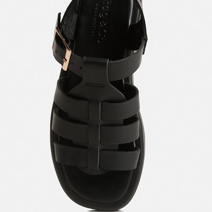 dacosta genuine leather gladiator platform sandals by London Rag