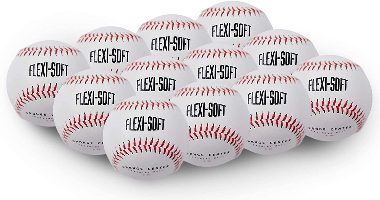 PowerNet Flexi Soft Baseballs 12-Pack Great for Training and Coaching (1140-1) by Jupiter Gear