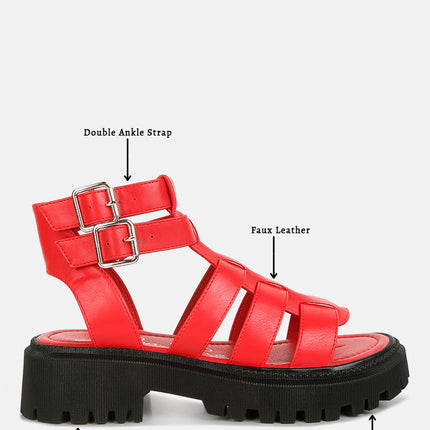 dewey chunky gladiator sandals by London Rag