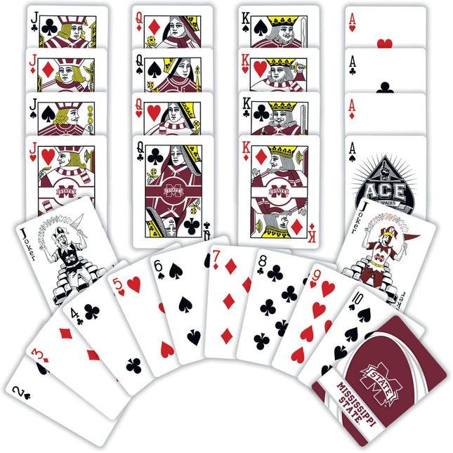 Mississippi State Bulldogs Playing Cards - 54 Card Deck by MasterPieces Puzzle Company INC