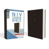 NIV, Value Thinline Bible, Large Print, Imitation Leather, Gray/Black