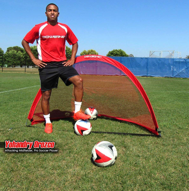 PowerNet 4x3 ft Round Portable Pop Up Soccer Goal (2 Goals + 1 Bag) by Jupiter Gear