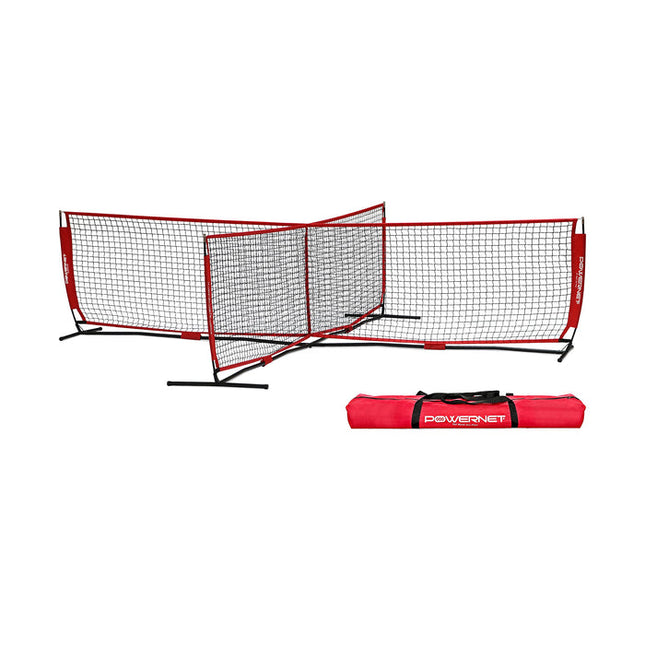 PowerNet Portable 4-Way Soccer Tennis Net 12x12 Ft for Multiplayer Use (1163) by Jupiter Gear