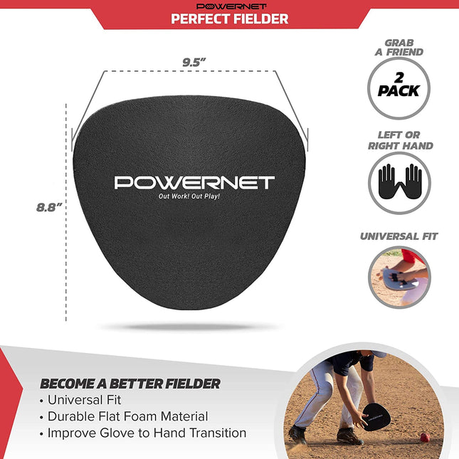 PowerNet Perfect Fielder Training Aid for Baseball and Softball 2-Pack (1175) by Jupiter Gear