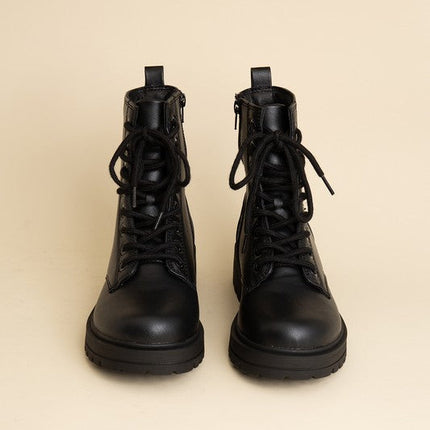 Black Lace-Up Boots by BlakWardrob