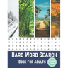 Hard Word Search Book For Adults Seasons Theme: Large Print Puzzle Book Gift With Solutions