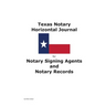 Texas Notary Horizontal Journal for Notary Signing Agents and Notary Records