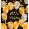 60th Birthday Guest Book: Keepsake Memory Journal for Men and Women Turning 60 - Hardback with Black and Gold Themed Decorations & Supplies, Personali