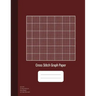 Cross Stitch Graph Paper: 14 Lines Per Inch, Graph Paper for Embroidery and Needlework, 8.5''x11'', 100 Sheets, Burgundy Cover