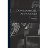 Don Marshall, Announcer