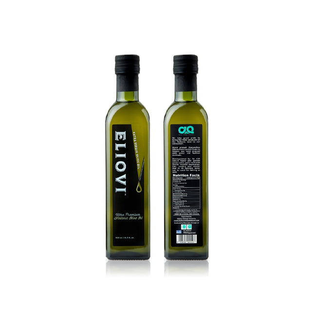 Eliovi Extra Virgin Olive Oil from Greece - Premium Quality, First Cold-Pressed Koroneiki Olives, polyphenol rich olive oil 16.9 Fl. Oz by Alpha Omega Imports