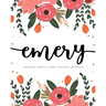 Emery: Notebook - Libreta - Cahier - Taccuino - Notizbuch: 110 pages paginas seiten pagine: Modern Florals First Name Noteboo