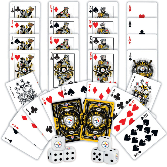 Pittsburgh Steelers - 2-Pack Playing Cards & Dice Set by MasterPieces Puzzle Company INC