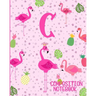 Composition Notebook C: Pink Flamingo Initial C Composition Wide Ruled Notebook