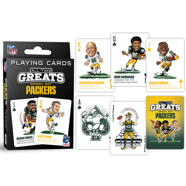 Green Bay Packers All-Time Greats Playing Cards - 54 Card Deck by MasterPieces Puzzle Company INC