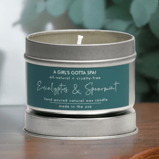 Eucalyptus and Spearmint Soy Candle by A Girl's Gotta Spa!
