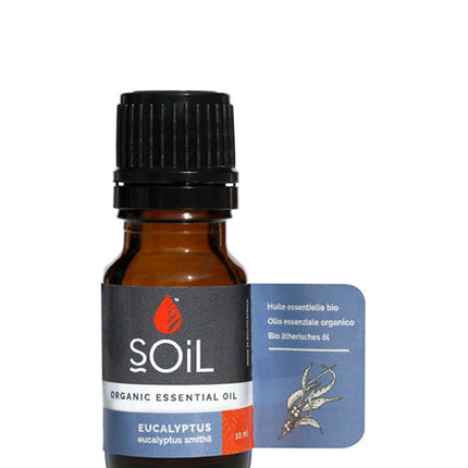 Organic Eucalyptus Essential Oil (Eucalyptus Smithii) 10ml by SOiL Organic Aromatherapy and Skincare