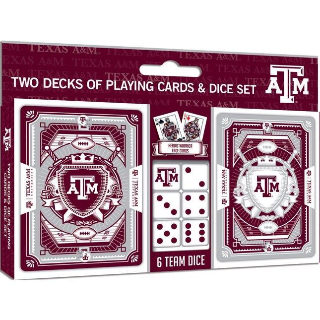 Texas A&M Aggies - 2-Pack Playing Cards & Dice Set by MasterPieces Puzzle Company INC