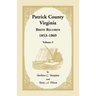 Patrick County, Virginia Birth Records, 1853-1869, Volume I