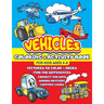 Vehicles Coloring and Activity Book for Kids ages 4-8: Cars Trucks Trains Tractors Airplanes + Mazes, Dots to Dot, Find the difference, Shadow Matchin