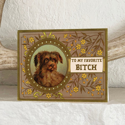 To My Favorite Bitch Funny Card by The Coin Laundry Print Shop