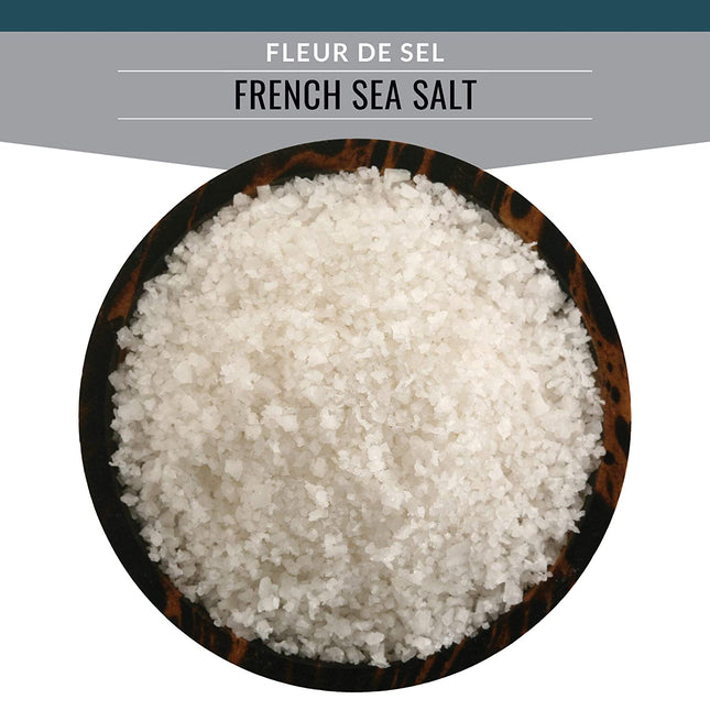 Fleur de Sel de Guérande Sea Salt (French Flower of Salt) - All Natural Product, Kosher Certified, Certified Authentic, Organic Compliant - Shaker Jar (5.5 oz) by Alpha Omega Imports