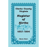 Clarke County, Virginia, Register of Births, 1853-1896