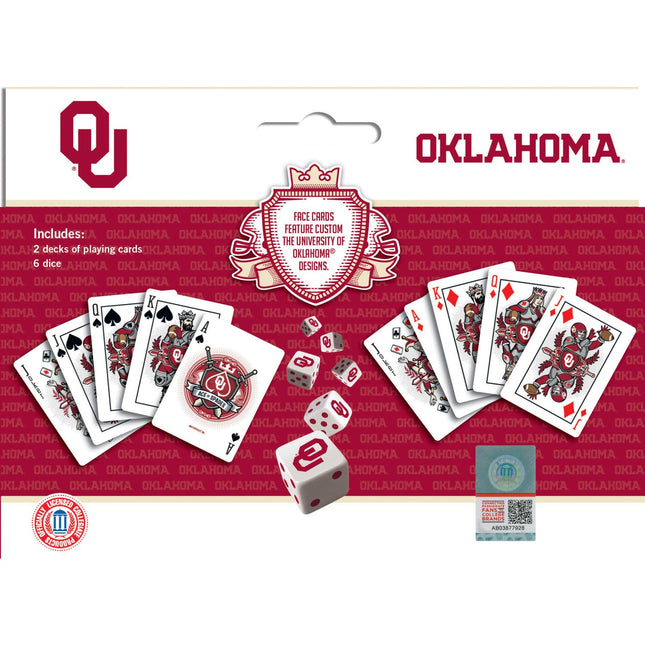 Oklahoma Sooners - 2-Pack Playing Cards & Dice Set by MasterPieces Puzzle Company INC