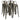 30 Inch Set of 4 Metal Counter Height Barstools with Low Back and Rubber Feet-Gun