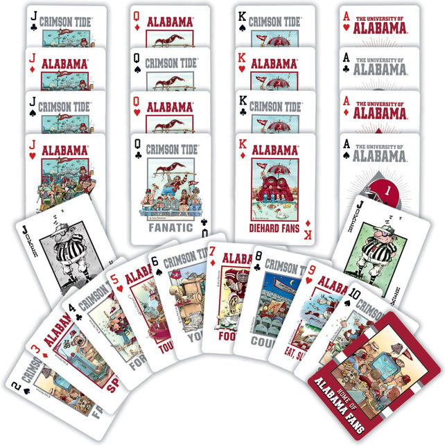 Alabama Crimson Tide Fan Deck Playing Cards - 54 Card Deck by MasterPieces Puzzle Company INC