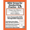 Bible Verses for Handwriting Practice - KJV: Hope, Joy, Mercy and Peace Print Edition