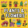 Bold and Easy Flowers & Plants Coloring Book: 51 Big and Simple Designs for Seniors and Kids