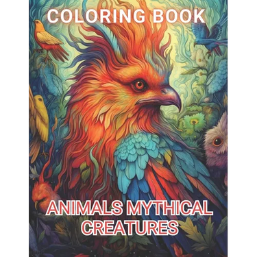 Animals Mythical Creatures Coloring Book: 100+ Amazing Coloring Pages for All Ages