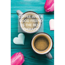Coffee And A Good Friend Is The Best Therapy: Pretty Turquoise Journal for Coffee Lovers