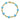RMZ GOLD NYC 14K Gold High Polish Finish Turquoise Enamel Flower Bracelet 8 Inches Women Teens