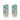 RMZ GOLD NYC 14K White Gold Teardrop Turquoise Leaf Design and Cubic Zirconia – Rhodium Tone