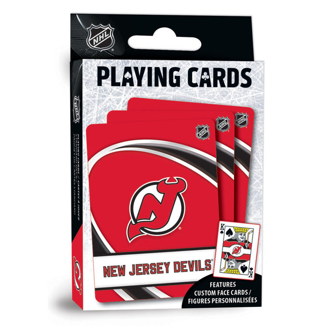 New Jersey Devils Playing Cards - 54 Card Deck by MasterPieces Puzzle Company INC