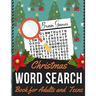 Christmas Word Search Book for Adults and Teens: Holiday themed word search puzzle book Puzzle Gift for Word Puzzle Lover Brain Exercise Game