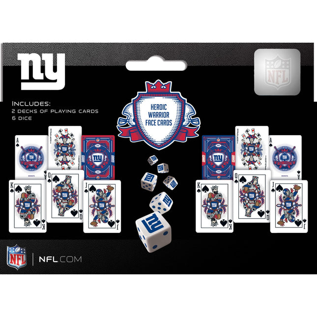 New York Giants - 2-Pack Playing Cards & Dice Set by MasterPieces Puzzle Company INC