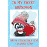 To A Sweet Grandson: Happy Valentine's Day! Coloring Card