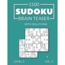 1500 Sudoku Brain Teaser X with solutions: Level 3 (medium), Volume 6