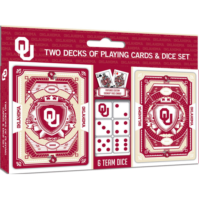 Oklahoma Sooners - 2-Pack Playing Cards & Dice Set by MasterPieces Puzzle Company INC