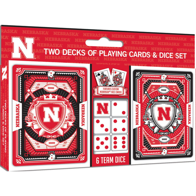 Nebraska Cornhuskers - 2-Pack Playing Cards & Dice Set by MasterPieces Puzzle Company INC