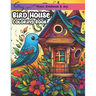 Bird House Coloring Book: stress relief for adults, teens, and college students greyscale images
