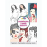 Portraits young beauty: Beautiful women adult fashion, hairstyles coloring book
