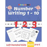Preschool Number Writing 1 - 10, Left handed kids, Ages 3-4-5: Trace Numbers Practice Workbook for Pre K, Kindergarten and Kids Ages 3-5, Coloring Pag