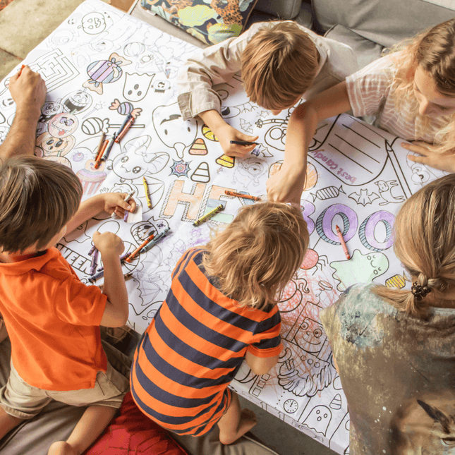 Halloween Coloring Tablecloth by Creative Crayons Workshop - Vysn