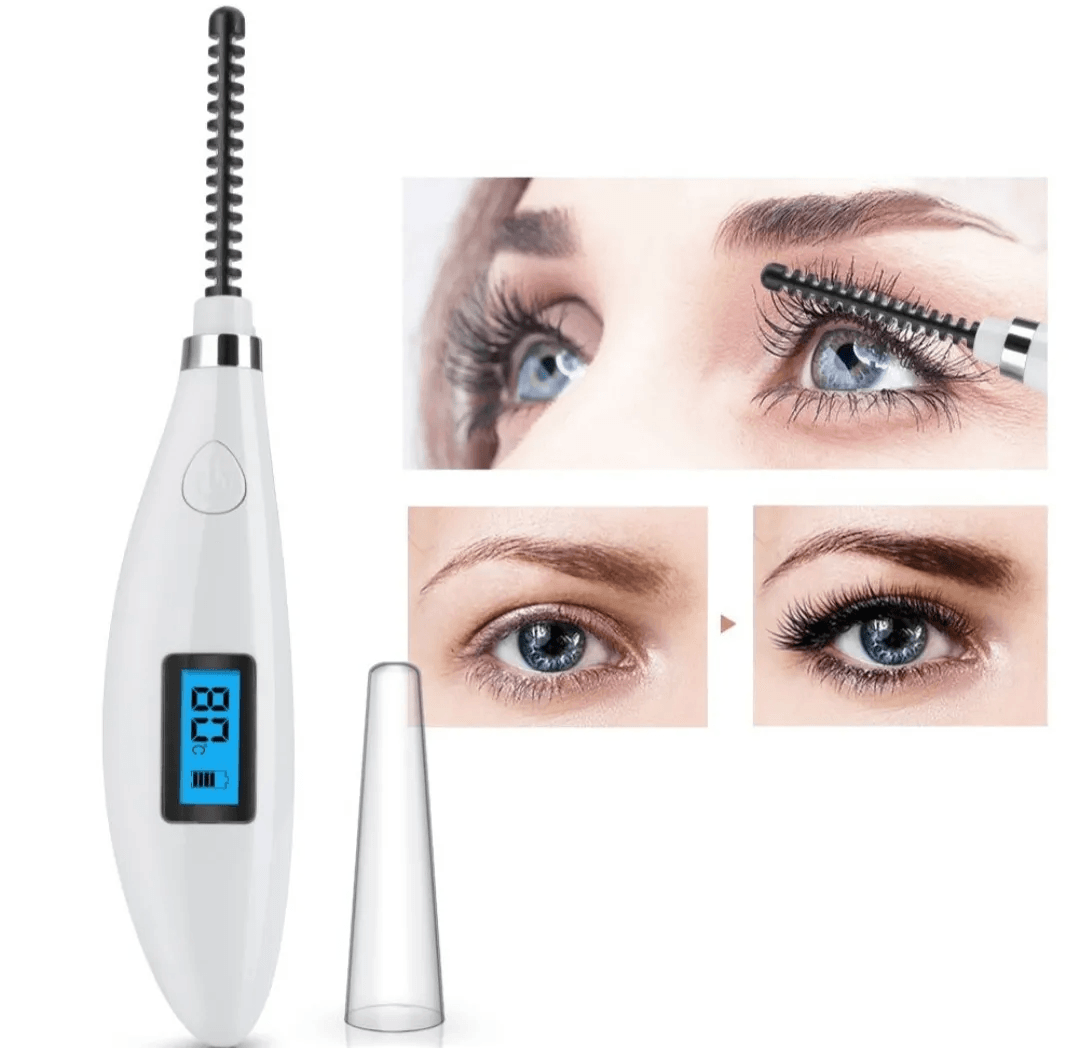 Heated Eyelash Curler - Mini Portable Electric Eyelash Curlers with LCD Display USB Rechargeable - Vysn