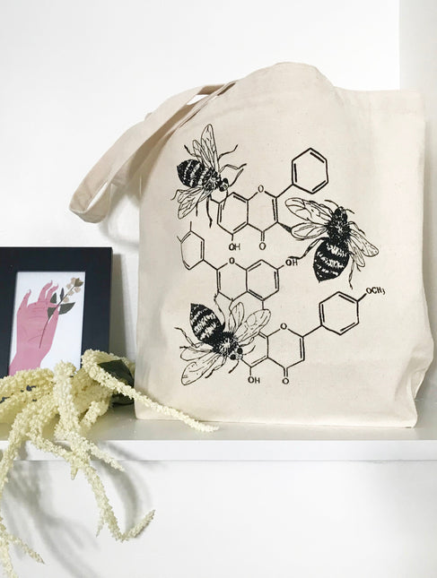 Honey Chemistry Farmer's Market Tote by The Coin Laundry Print Shop
