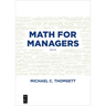 Math for Managers